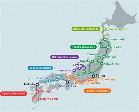 Shinkansen bullet train tickets in Japan in 2019 | Train map, Tokyo to ...