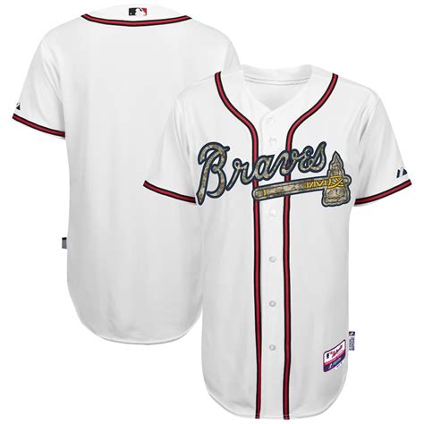 Atlanta Braves Majestic Fashion Authentic USMC Team Jersey - White