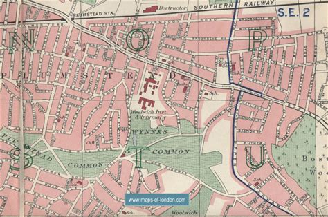 Map of Woolwich, London