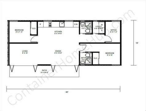 2 40-foot Shipping Container Home Floor Plans : r/containerhomes