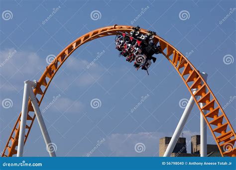 Inverted Modern Roller Coaster Stock Photo - Image of roller, coaster ...