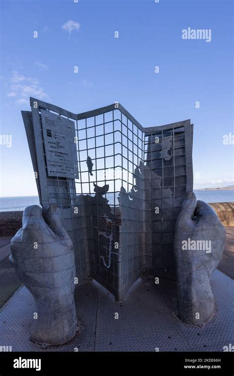 Map & Hands Sculpture at the Starting point of the South West Coast ...