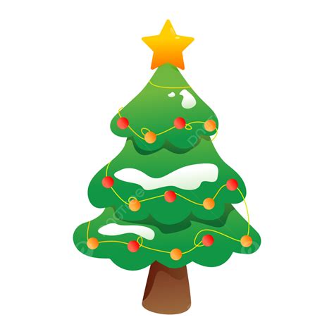 Gambar Vektor Kartun Lucu Pohon Natal, Pohon, Pohon Natal, Imut PNG dan ...