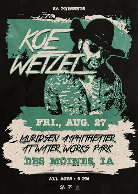 Koe Wetzel Tickets at Lauridsen Amphitheater at Water Works Park in Des Moines by First Fleet ...