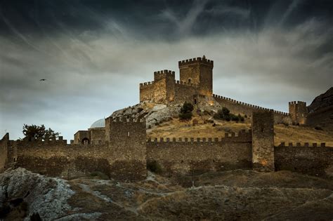 Medieval fortress, Castle illustration, Medieval tower