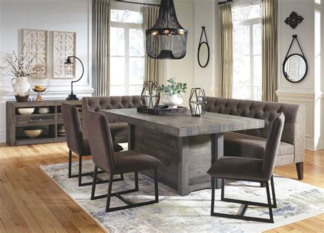 Upholstered Dining Bench With Back Grey Button Tufted | Interior Design Ideas