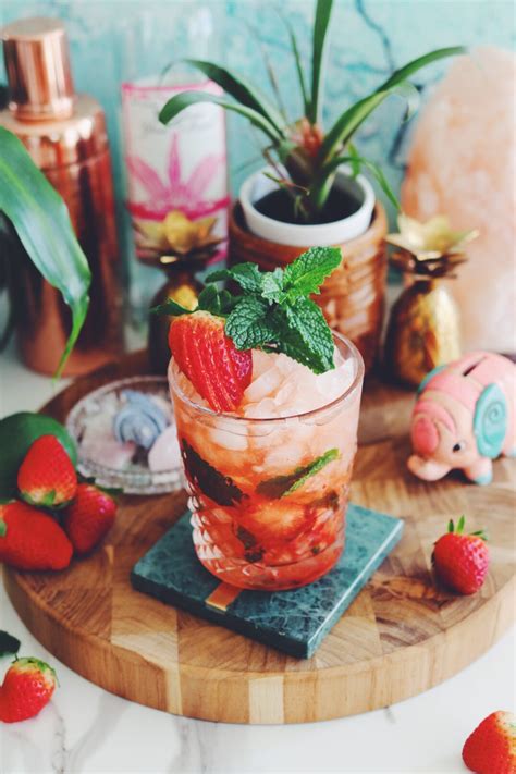 Ultra Refreshing Strawberry Mezcal Mojito Cocktail Recipe - Grilled Cheese Social