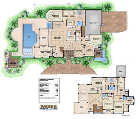 Luxury Beach Home Floor Plans - floorplans.click