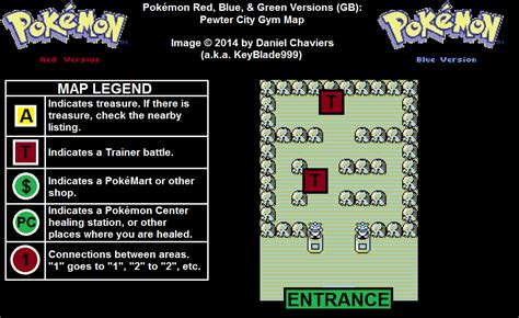 Pokemon Green Pewter City Gym Map Map for Game Boy by KeyBlade999 ...