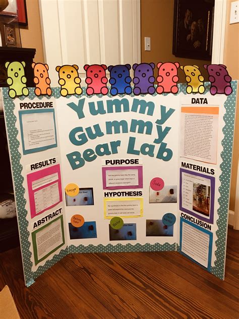 Gummy Bear Science Fair Lab | Science fair, Gummies, Gummy bears