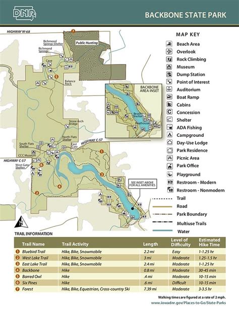 Iowa State Park Maps - dwhike