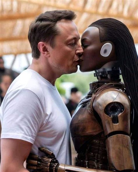 Elon Musk pictured kissing robot as fears over AI continue to grow | Marca