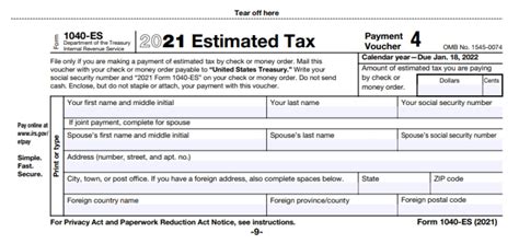 2023 Form 1040 Es Voucher - Printable Forms Free Online