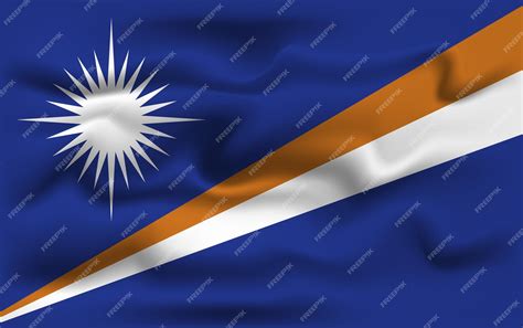 Premium Vector | Realistic marshall islands vector flag design