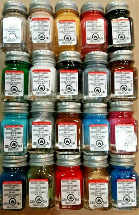 METAL FLAKE PAINT SET - 5 BOTTLES - Testors Enamel Model Paint Set - NEW & FRESH