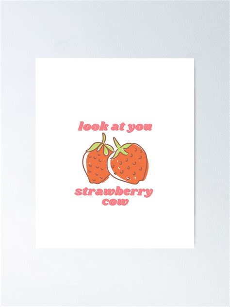 "Strawberry Cow Tiktok" Poster for Sale by patternsbyS | Redbubble