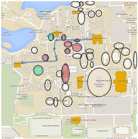 Campus Directions | Spatial Cognition Lab | University of Notre Dame