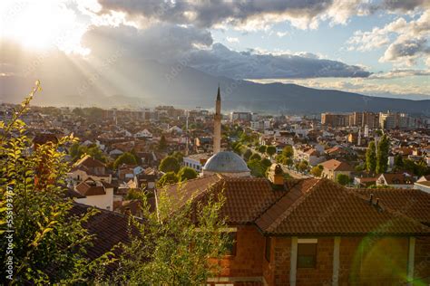 Prizren Old Town and Sinan Pasha Mosque. Popular Tourist Destination in Kosovo. Historic and ...