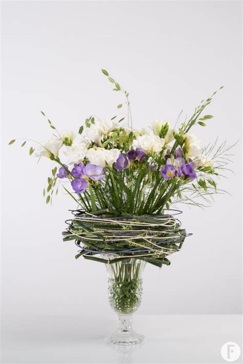 Charming white and purple Freesia bouquet | Flower Factor