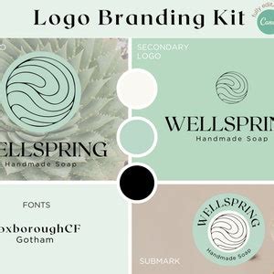 Pre-made Logo Template Canva Logo Design Spa Logo DIY Soap - Etsy