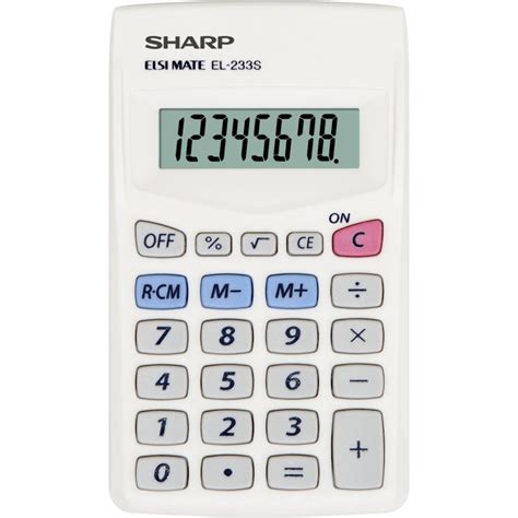 Sharp 8 Digit, Pocket Calculator - White | BIG W