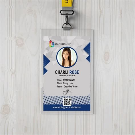 Flat Id Card Design Template for Office Free psd – GraphicsFamily