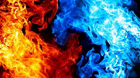 Red Flame Blue Fire 4K Abstract Artwork - Free Live Wallpaper ...