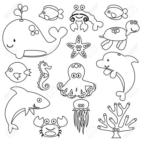 Sea Creatures Drawing at GetDrawings | Free download