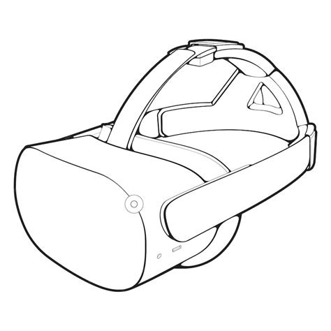 Premium Vector | Virtual reality headset outline drawing vector virtual reality headset drawn in ...