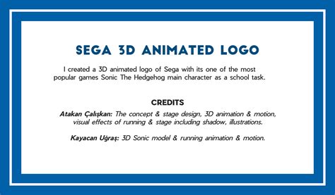 Sega 3D Animation Logo on Behance