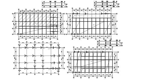 Beam Column Grid Plan CAD File - Cadbull