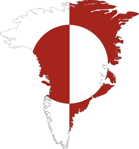 Clipart - Greenland Map Flag