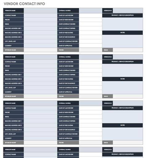 Excel Directory Template Database