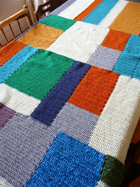 thrift. nest. sew.: patchwork crochet blanket