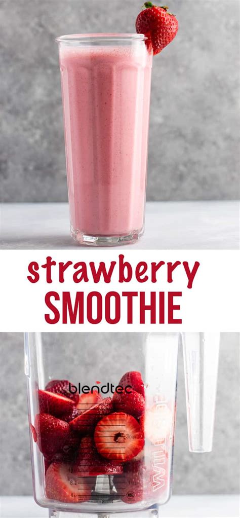 Easy Strawberry Smoothie Recipe - Build Your Bite