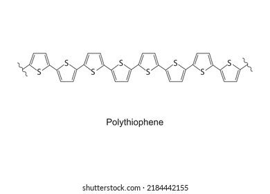 Polythiophene Polymer Chemical Structure On White Stock Vector (Royalty Free) 2184442155 ...