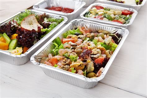 Healthy Food in Boxes, Diet Concept. Stock Image - Image of dinner ...