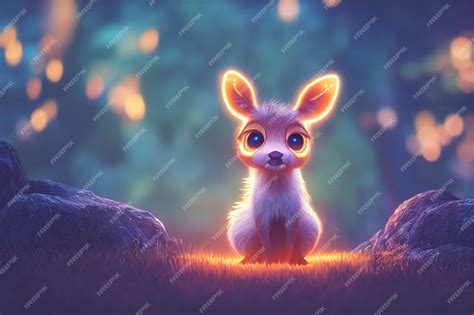 Premium Photo | Adorable baby deer with a bright glow against light bokeh background Christmas ...