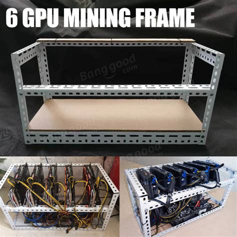 DIY Aluminum Frame Mining Rig Frame For 6 GPU Mining Crypto-currency ...