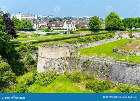 The Chateau De Caen, a Castle in Normandy, France Stock Photo - Image ...