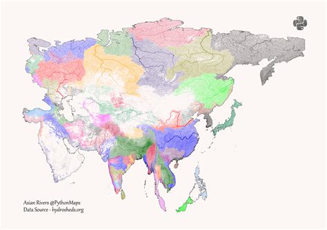 Mapping the World's River Basins by Continent