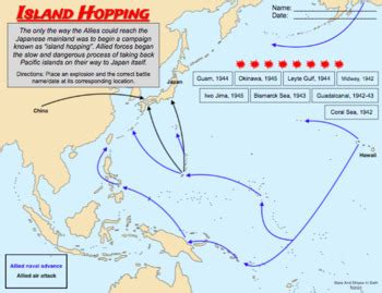 Island Hopping (Interactive World War II Map/Google Drive/Distance Learning)