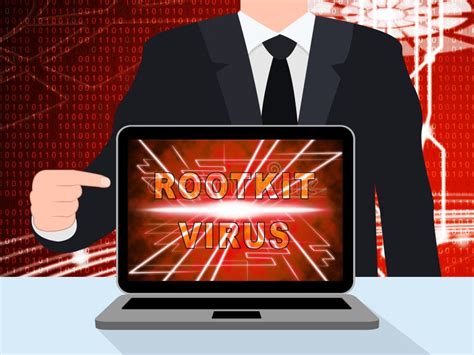 Rootkit Virus Cyber Criminal Spyware 2d Illustration Stock Illustration ...