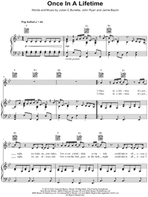 "Once in a Lifetime" Sheet Music - 1 Arrangement Available Instantly ...