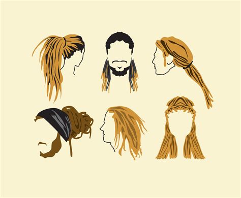 Funky Rockstar Hairstyles Vector Vector Art & Graphics | freevector.com