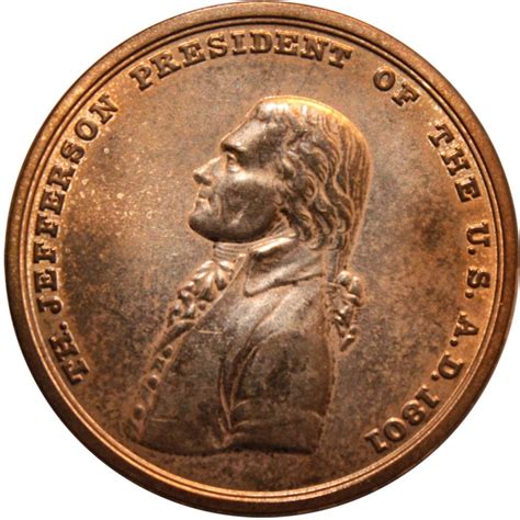 1801 President Thomas Jefferson Peace Bronze Coin (221MOM-COIN) – Hahn ...