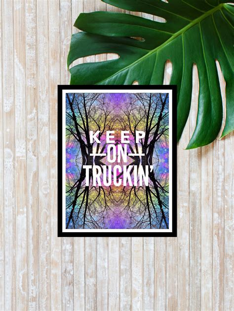 Grateful Dead. Keep on Truckin Poster Print Song Lyrics Wall | Etsy