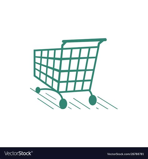 A trolley shopping cart logo icon design shop Vector Image