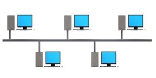 Bus Topology Diagram Royalty Free Stock Photos - Image: 29007878