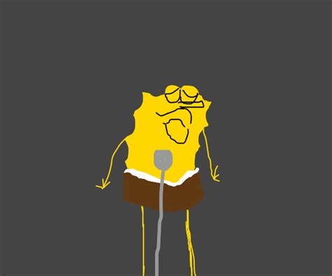 Spongebob singing striped sweater - Drawception